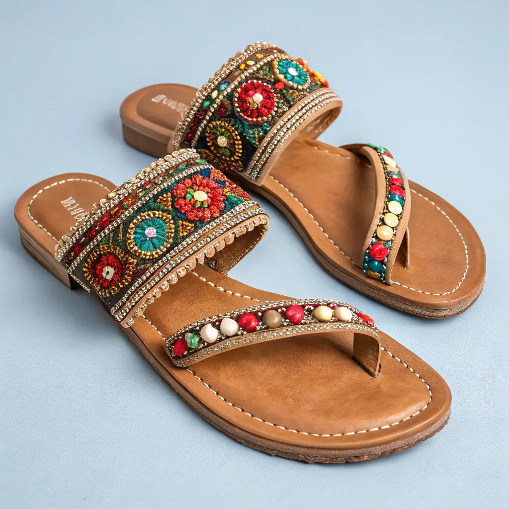 South American Embroidered Sandals
