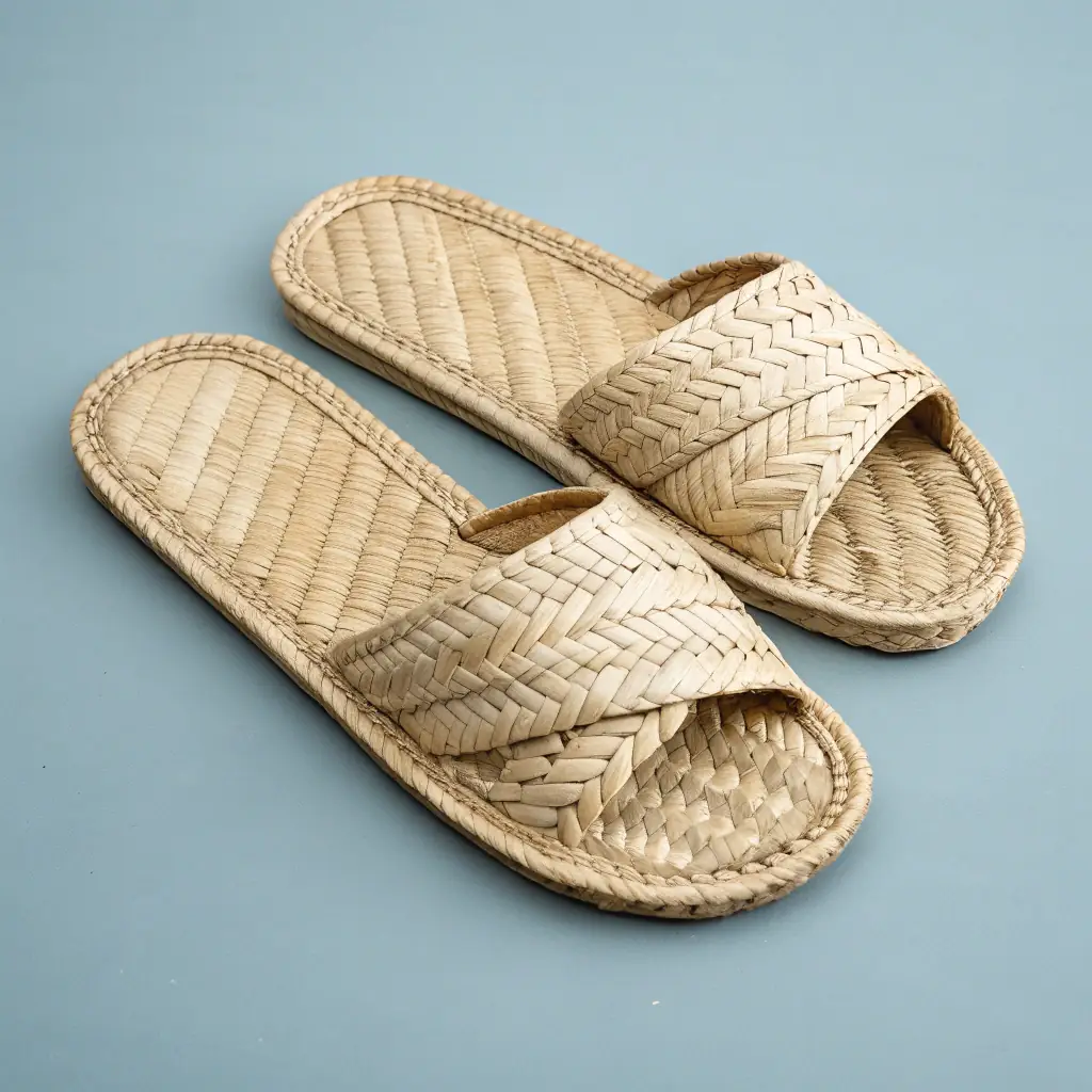 African Leather Slide Sandals